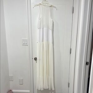 Veronica Beard Cream Halter Maxi Gown for Brides